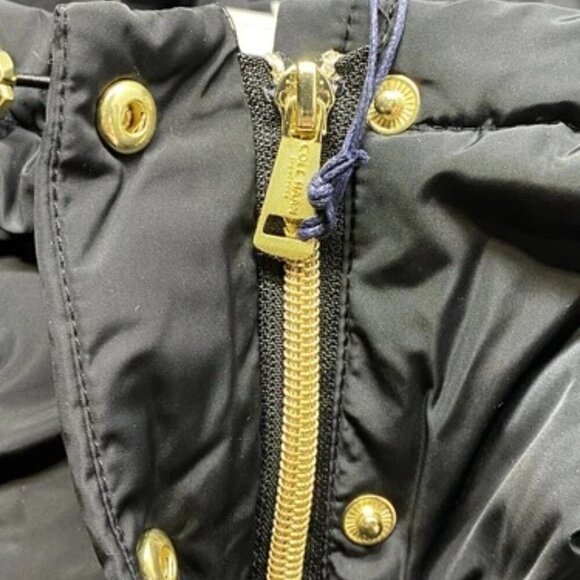 NEW COLE HAAN  Coat Black Size L Signature 40" Taffeta Full Zip Down Hooded - Picture 6 of 14